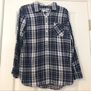 Talbots Plaid Top